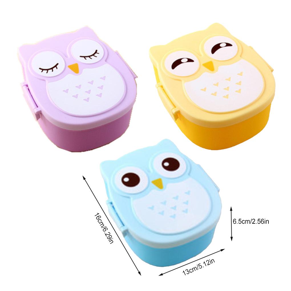 Cute Owl Lunch Box For Kids – Made With Food Grade PP Durable And Easy To Clean Bento Box Lunchbox