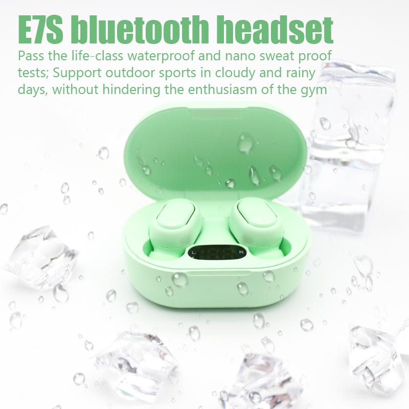 E7S TWS Fone Bluetooth Kopfhörer 5.2 Drahtlose Kopfhörer Geräuschunterdrückende Ohrhörer mit Mikrofon Drahtloses Bluetooth-Headset für Xiaomi