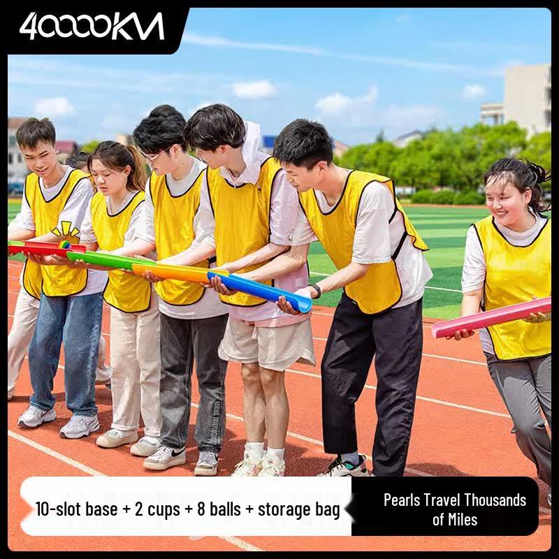 Outdoor Team Building Bead Transfer Challenge Set