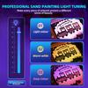 Glow-in-the-Dark Sand Art Kit for Kids, 7-Color Adjustable LED Light Box, Creative Drawing Toy, 40x28x9cm