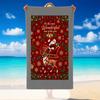 Christmas Printed Beach Towel Soft Quick Dry For Indoor Outdoor Home Use Holiday Gift