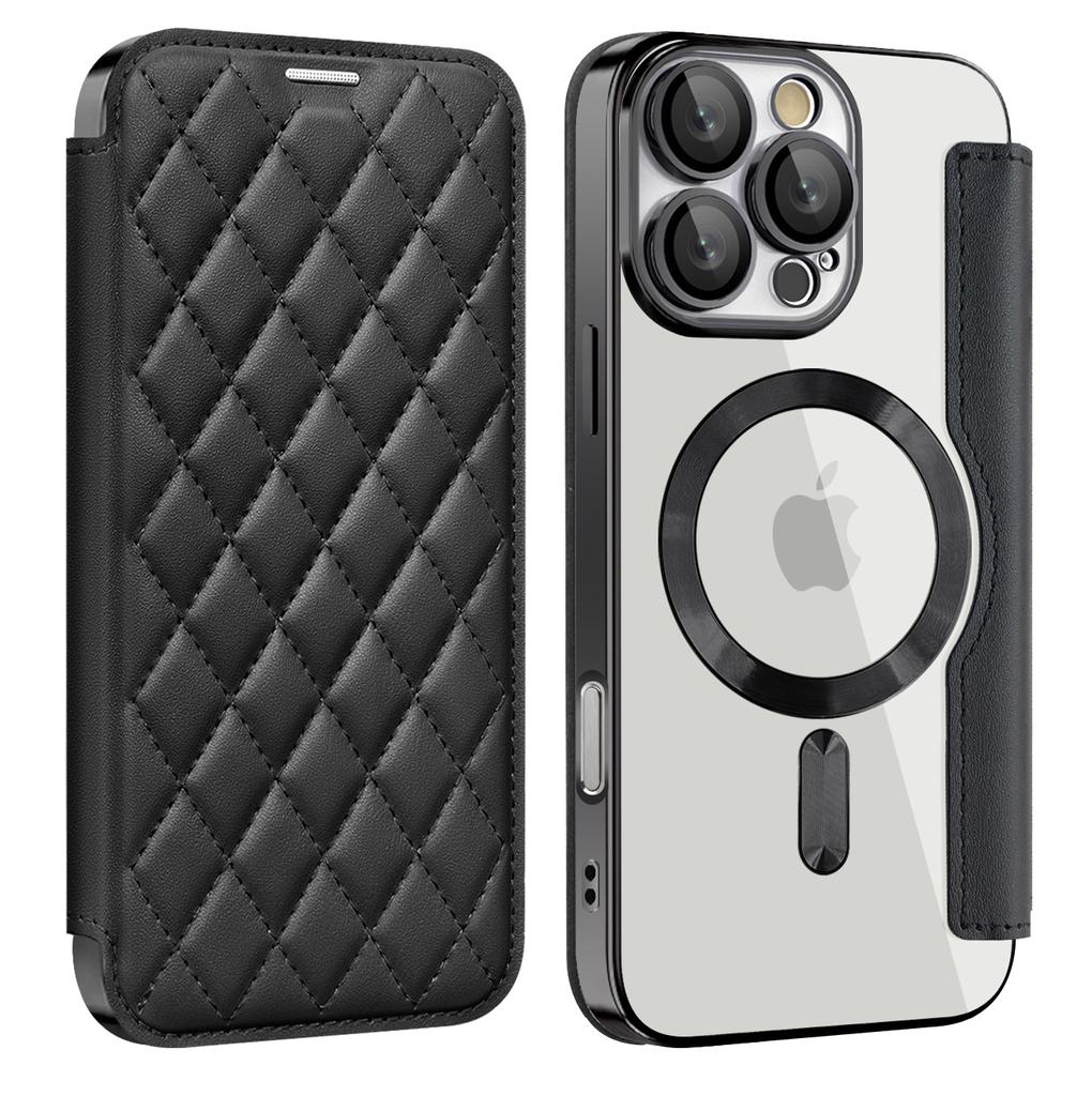 Magnetic Wallet Leather Phone Case For iPhone 17 Air 17Pro Max 15 Pro Max 16 Plus 13 12 11 Wireless Charging Flip Cover Magsafe Card Holder