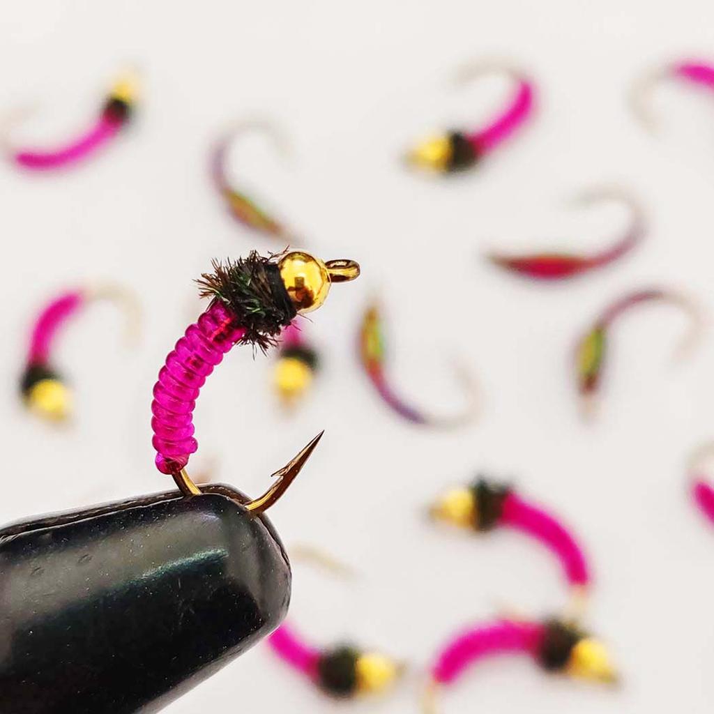 Fly Fishing Flies Bait 6/10Pcs/Set Dry Flies Brass Head Midges Bait&Caddis Midges Bait, for Trout Salmon Pike Fishing Fly Artificial Insect Lures