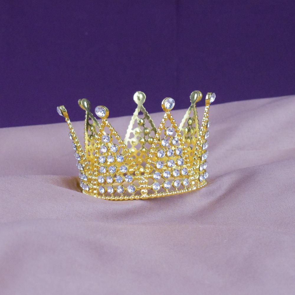 Princess Alloy Triangle Crown Cake Topper for Children s Birthday Party