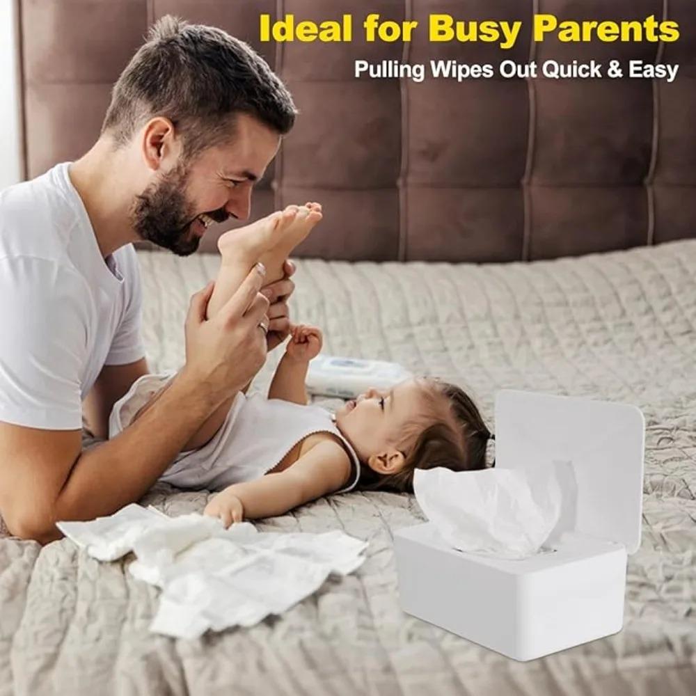 Lid Design Tissue Box Dustproof Wet Tissue Box Holder Portable Paper Organizer for Office Home Accessories Car Tissue Holder