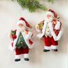 Standing Posture Santa Claus Figurine Cute Christmas Home Decorations  Office Decor