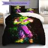 DBZ Decor Pattern Bedding Quilt Set Quilt Cover Pillowcase Home Decoration Birthday Gift (1 * Duvet Cover + 2 * Pillowcase, Without Core)