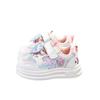 Girls Summer Breathable Mesh LED Light Up Sneakers Hollow Out Casual White Shoes Sandals For Kids