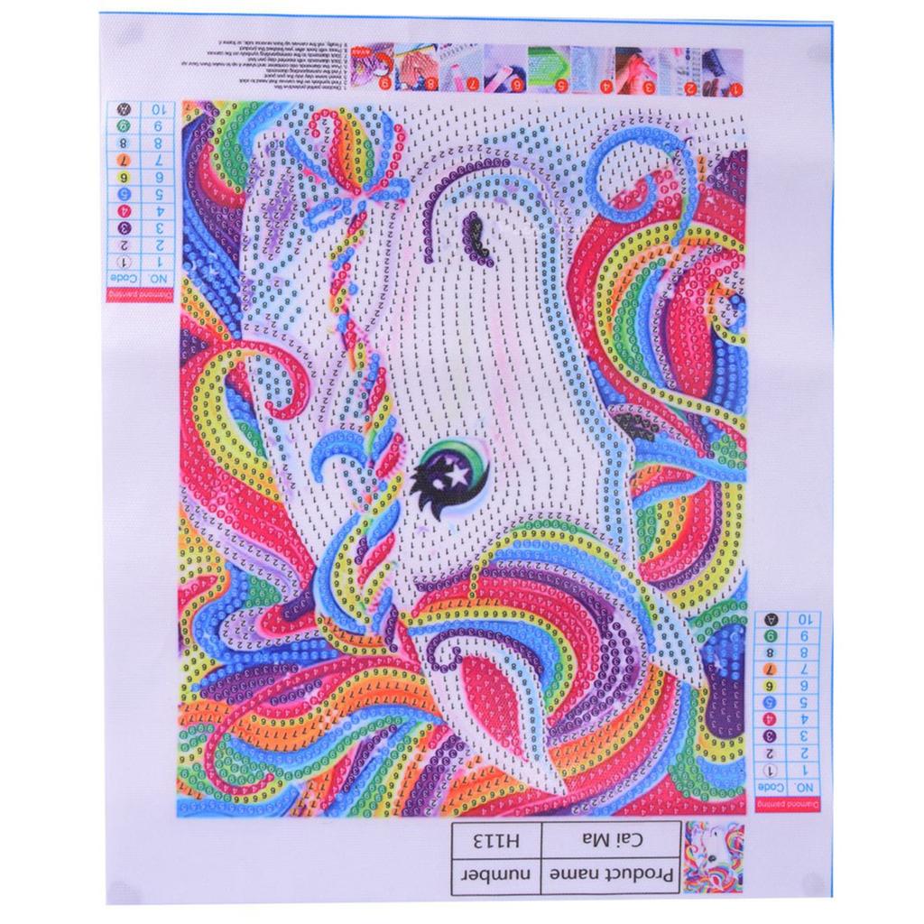 Coloured Horse Diamond Painting Frameless Decorative DIY Diamond Painting 30x25cm