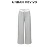 UR 2025 Autumn Women's Color-Block Drawstring Loose Wide-Leg Pants