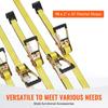 Ratchet Tie Down Straps (10PK), 10000 lb Break Strength, Endless Ratchet with 10 Premium 2" x 30' Tie Downs Heavy Duty, Track Spring Fittings for