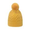 Winter hat children Japanese Korean version trendy versatile cold hat 8-character plaid knitted hat warm hairball wool hat women