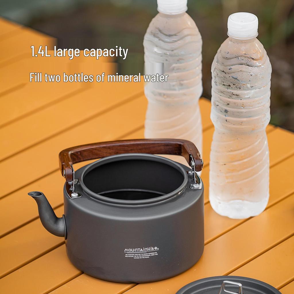 Mountain Guest Lightweight Aluminum Backcountry Camping Kettle - Large Capacity, Portable, Ideal for Outdoor Tea Brewing