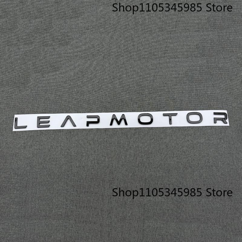 Glossy Silver/Black Logo LEAPMOTOR Emblem Letters Stiker Car Front Trunk Badge For LP C16 C10 C11 C01 B10 LAFA5 T03 Accessories