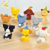 HUIQIBAO Cute Pet Dog Cat Micro Model Building Block Kids Mini City Cartoon Animal Diamond Bricks Educational Toys Children Gift