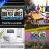 2D Flat, Vintage Buenos Aires Argentina License Plate Wall Art Aluminum Metal Sign - Argentine License Plate Number for Home