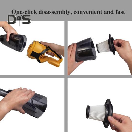 Cordless Handheld Vacuum Cleaner 200W Portable Car Vacuum Cleaner with 3 Filter 10KPa Suction Power Vacuum Cleaner
