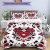 Love Roses Print 3Pcs Bedding Setduvet Cover With 2 Bedropillowcase Home Birthday Gift