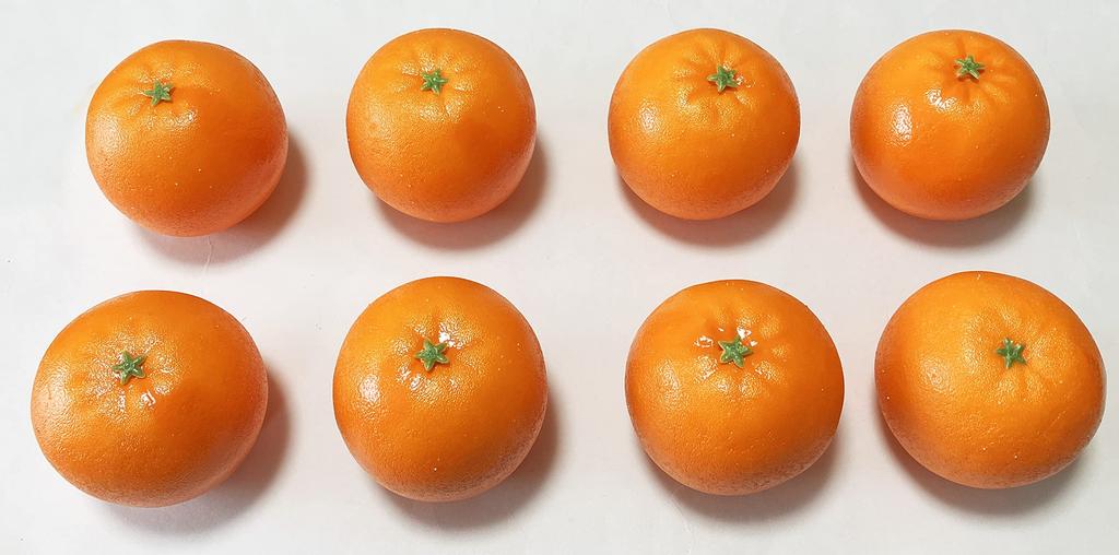 Set decorativo da esposizione di mandarini finti con tanti mandarini/V1220