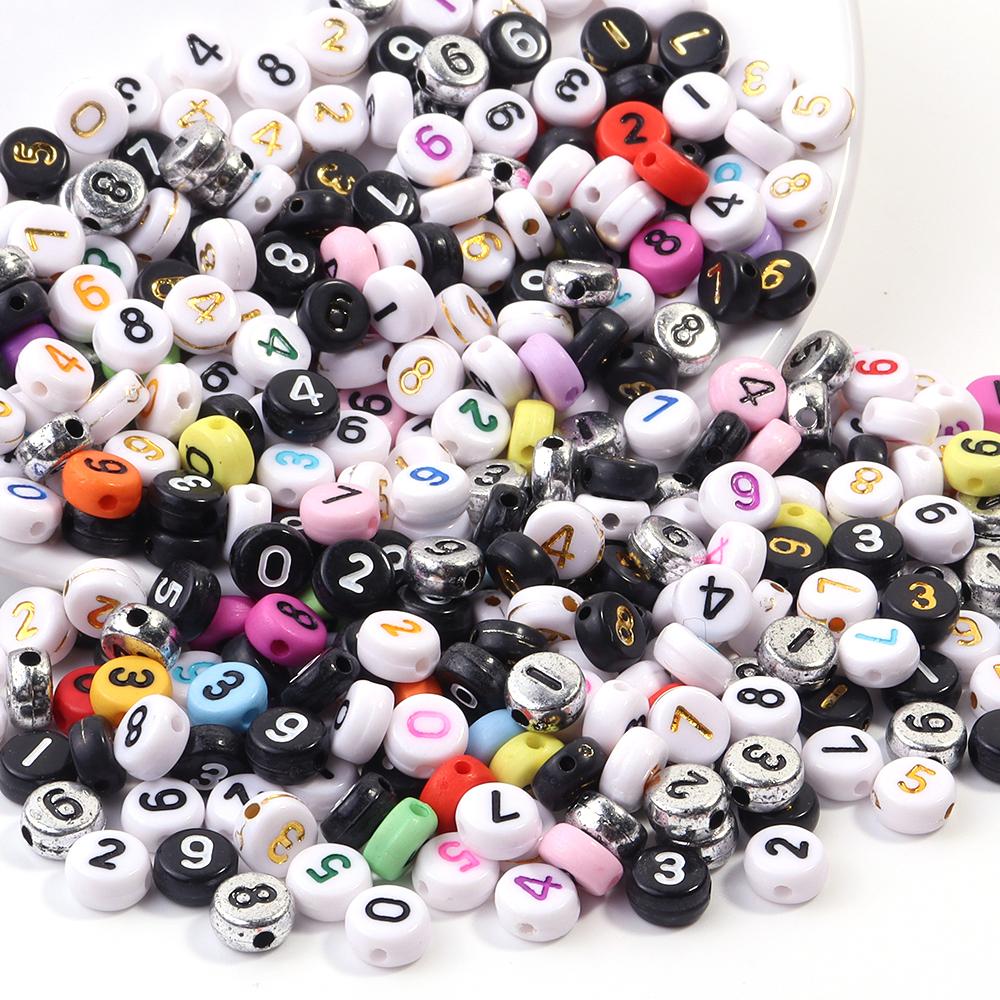100 Stück Acryl Buchstabenperlen Gemischt Flach Rund Alphabet Spacer Perlen Für Schmuckherstellung DIY Handgemachtes Armband Halskette Zubehör