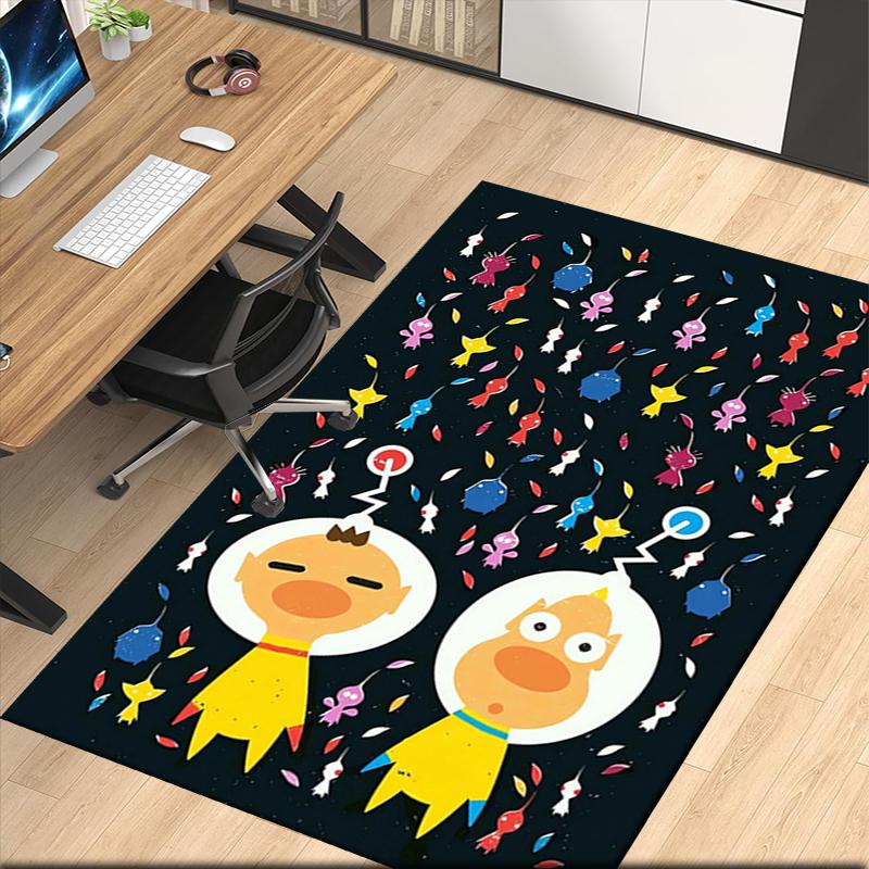 Pikmin Printed Carpet, for Office Chair Living Room Bedroom Kitchen Room Decor Gifts.