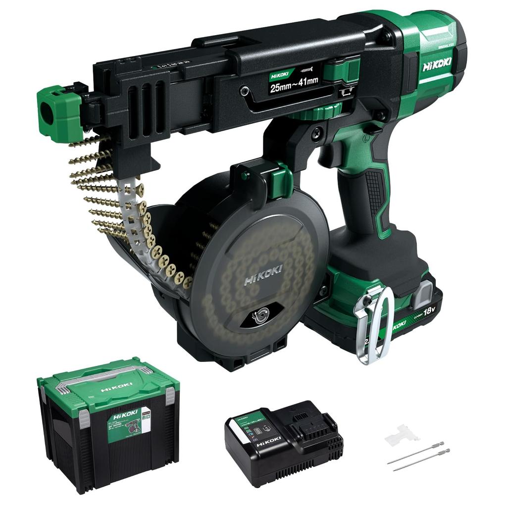 HiKOKI 18V Cordless Screwdriver WF1804DA length includes 1 battery and (Screw 25-41mm, charger) WF1804DA(BP)