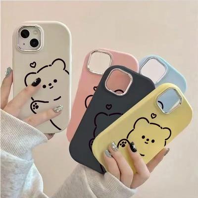 Hello Bear Mobile Phone Case Is Suitable for iPhone 16 15 14 13 12 11 Pro/ Max/Plus Shock-proof Rear Cover Anti-fingerprint