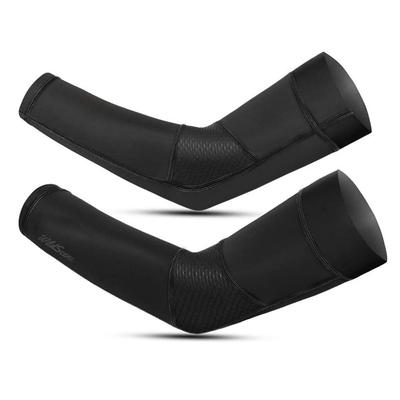 Arm Covers 3D Summer UV Protection Cooling Sports Sweat Absorbent Quick Drying Black 1 [Wild Scene] [Ergonomic Design] UPF50+ Men's Women's (M, - Set)