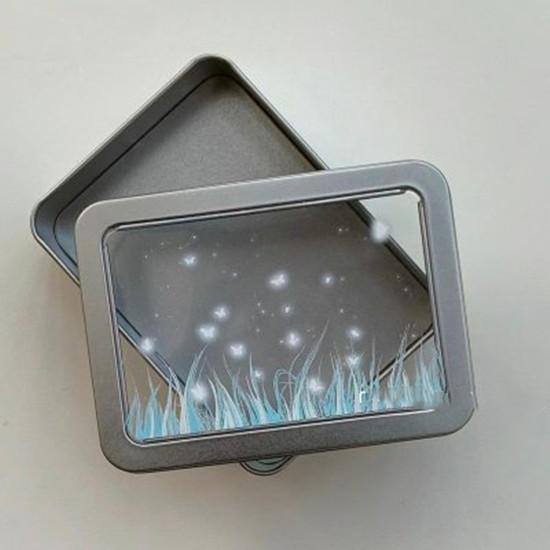 Módní Kpop Photoaced organizér Stříbrná barevná mašle Řada Psací potřeby Stolní držák Kreativní design Miniaturní úložný box