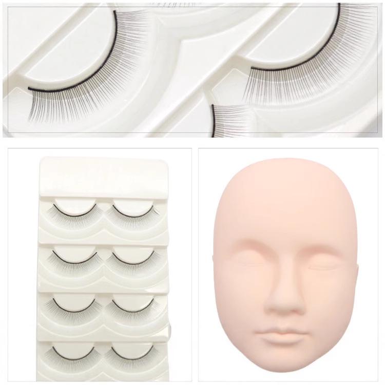 5 Pairs Self-Adhesive Practice Eyelashes for Makeup Beginners and Beauty Salon Training