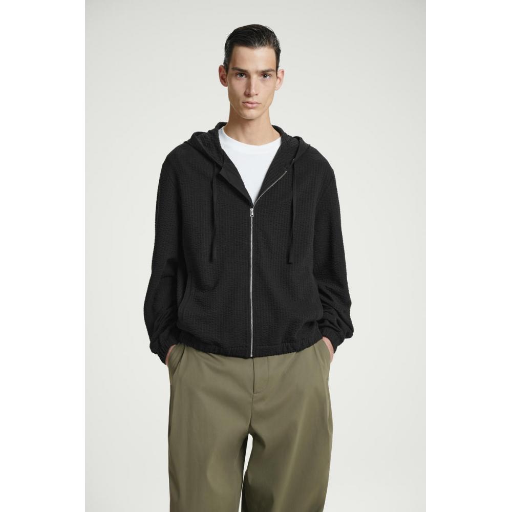 

Толстовка на молнии COS Japan из джерси в рубчик Black/XS