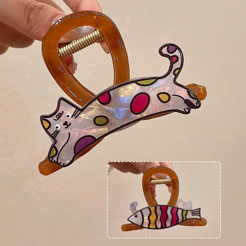 Cartoon Dog Hair Clip Claw Clamp Sweet Versatile Hairpin Female Disc Shark Clip Headwear Girls Women Hair Accessories