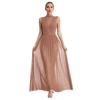 Womens Shiny Rhinestone Lyrical Dance Dress Mock Neck Sleeveless Open Back Twist Front Sheer Mesh Overlay Leotard