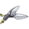 1 Pair Universal Motorcycle LED Turn Signals Long Short Turn Signal Indicator Lights Blinkers Flashers Amber Color Accessories