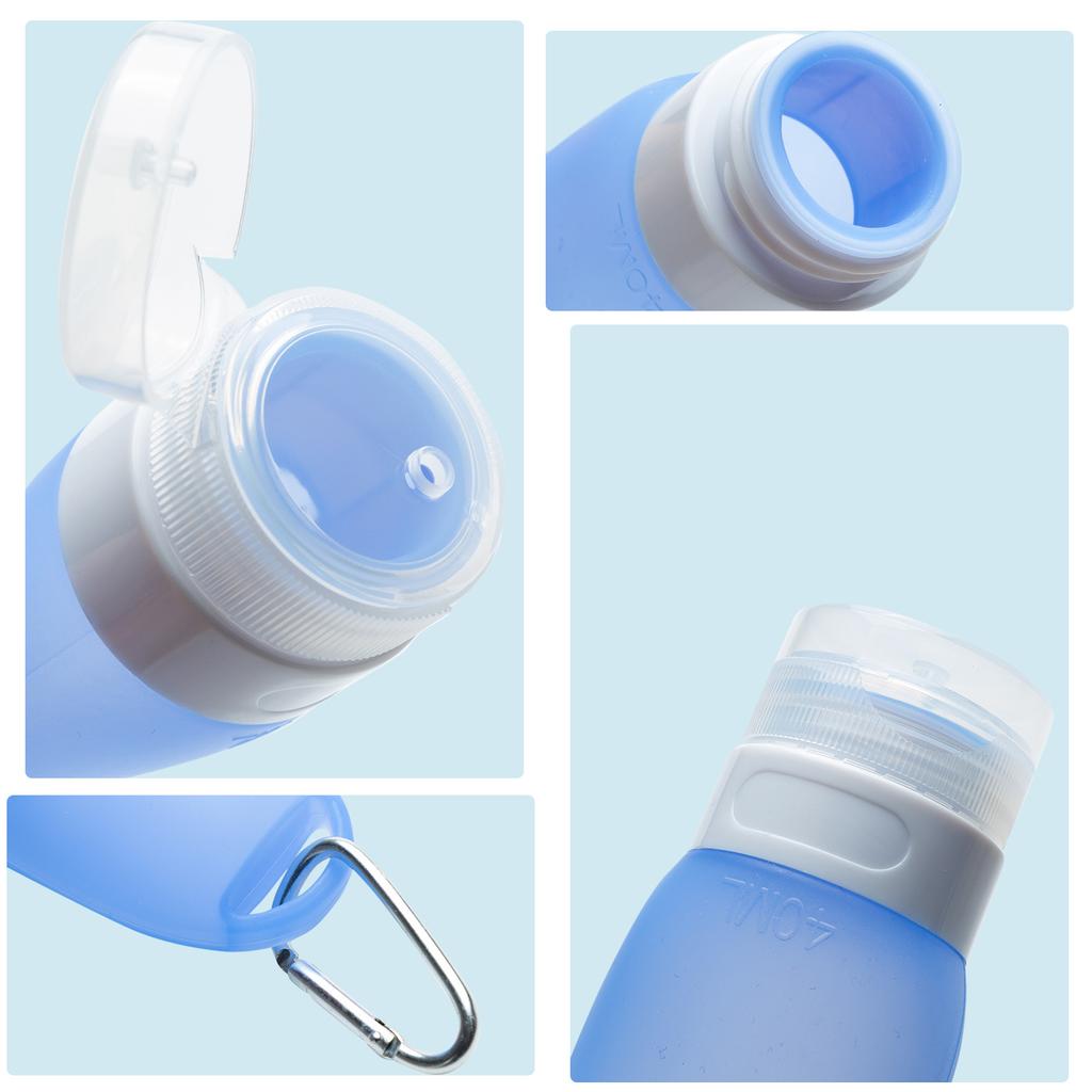 Silikon-Reiseflaschen mit Haken 30 ml tragbare Kosmetikbehälter aus Kunststoff Silikon-Reiseflaschen mit Haken 30 ml tragbare Kosmetikbehälter aus Kunststoff