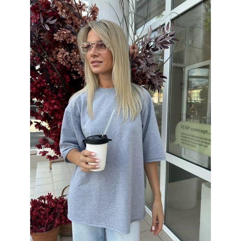 New Solid Color T-shirt Top European and American New Fashion Casual Loose Short sleeve Cotton T-shirt Top
