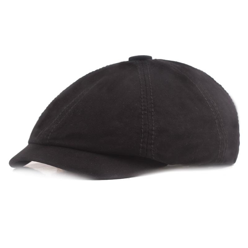 Bavlněný baret Pánská malířská čepice Newsboy čepice Klobouk Rybí kost Osmihranný klobouk