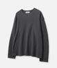 Dibellobeu Basic Waffle Long Sleeve_Charcoal