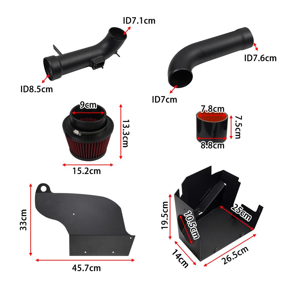 Intake Pipe Kit Cold Air Intake System Set For 2012+ BMW F22/F30/F32 125i/228i/320i/328i/428i IP-1043-BK