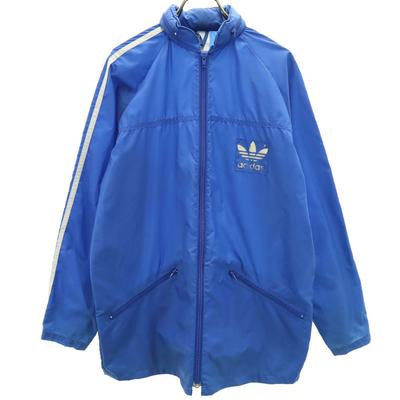 Adidas 80s vintage λογότυπο Trefoil Αντιανεμικό M μπλε Μπουφάν Ανδρικό Μεταχειρισμένο