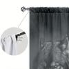 Wolf Pack Printed Curtain Home Decor Window Treatment Bedroom Kitchen Living Room For Area Made Of Polyester With Rod Pocket