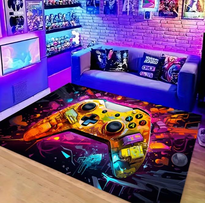 Game Controller Design Anti Slip Floor Mat Home Living Room Bedroom Decoration Player Gift Game Room Accessories Decoration