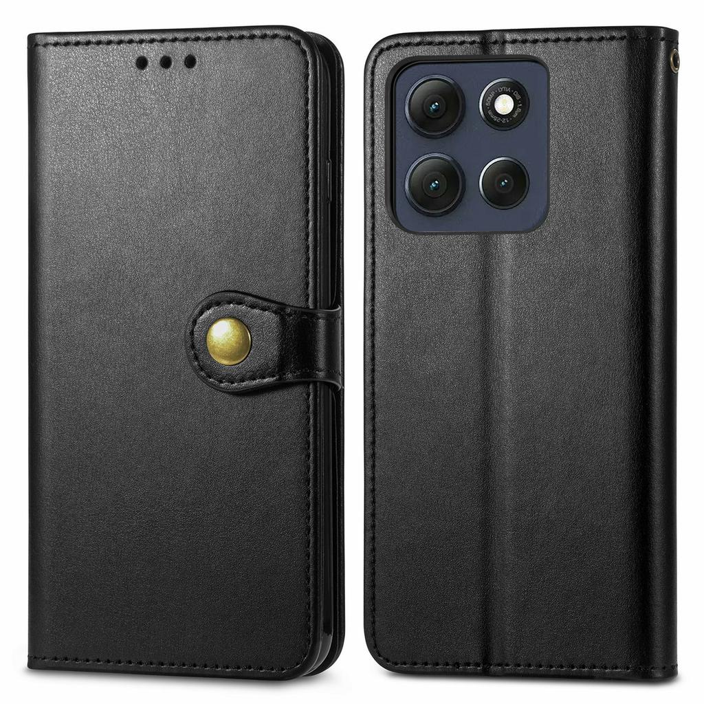 For Motorola Moto G86 Power 5G Case Wallet Stand Leather Phone Cover with Wrist Strap