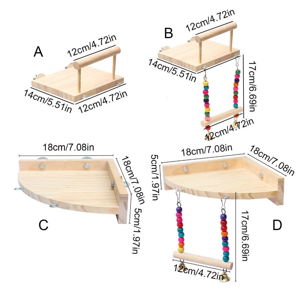 resistant with Color Beads Bird Chew Toy Bird Swing Toy Parrot Perch Stand Parrot Climbing Rack