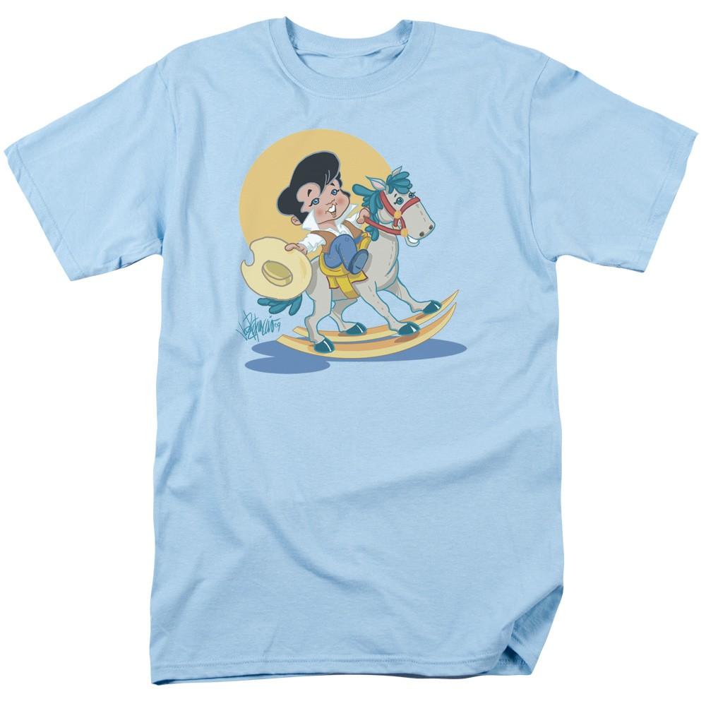 Elvis Presley - Yip E - Adult Unisex Short Sleeve T-Shirt - Blue XL