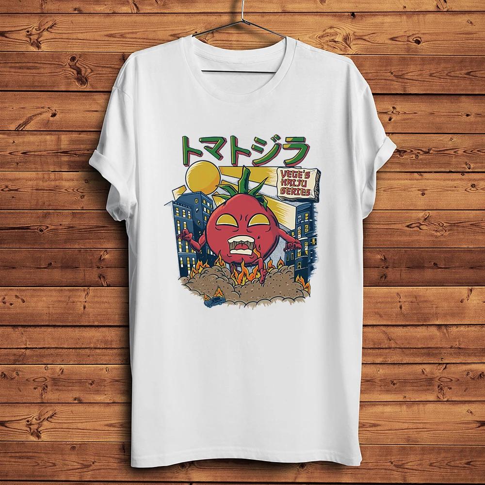 Tomato Kaiju Attack Funny Anime T Shirt,homme Short Sleeve Casual TShirt,Streetwear Unisex Mang