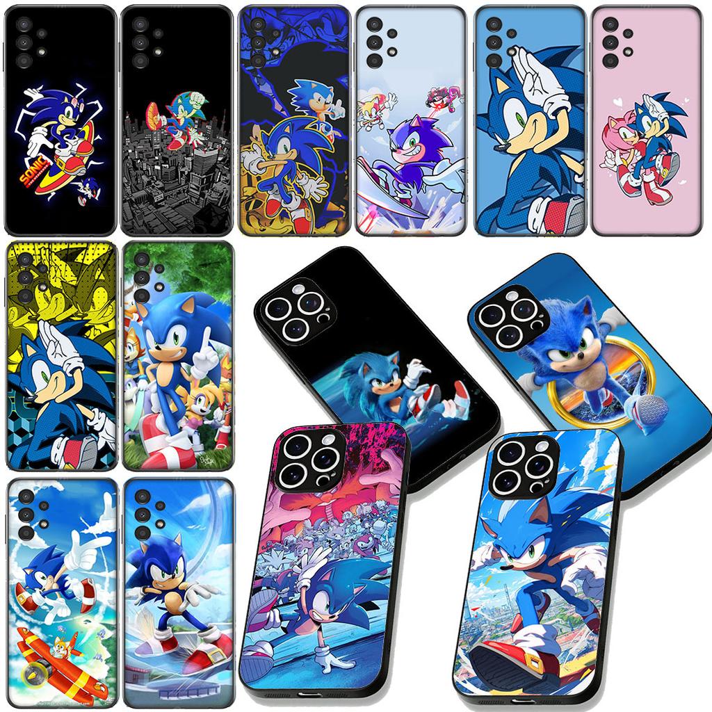 S-SonicS Cartoon Hedgehogs Phone Case for Samsung Galaxy S22 S21 S20 FE Ultra Plus A35 A36 A37 A33 A34 A04 A71 Cover Casing
