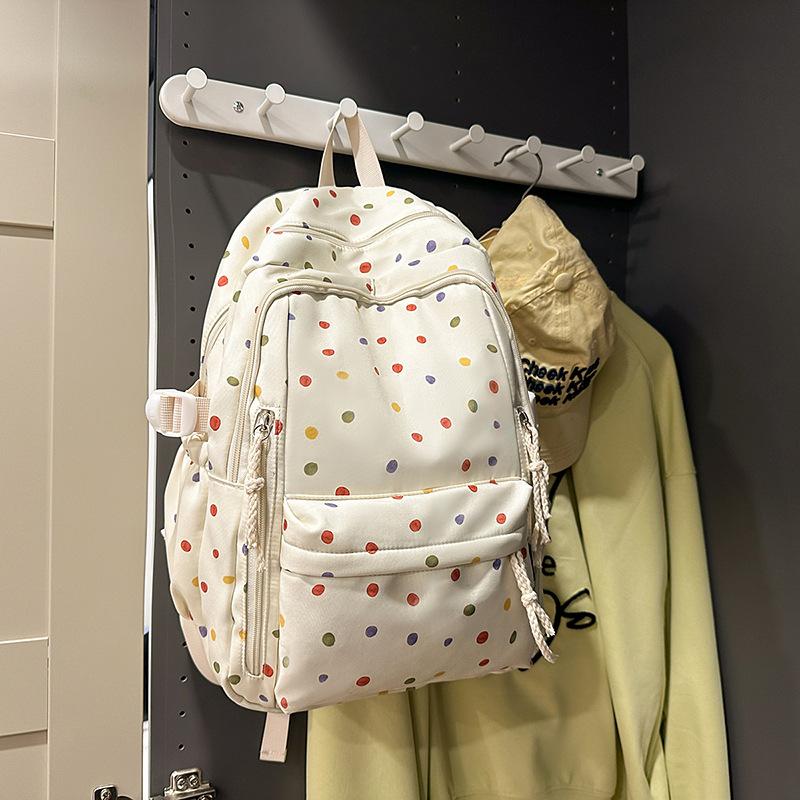 School Bag Fresh Floral New Backpack Japanese Junior High School Students College Style Large Capacity School Bag Casual Versatile Backpack