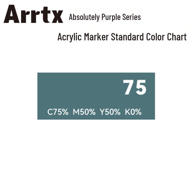 Arrtx Ataishi Akrylový marker s měkkým hrotem, Jeden kus, Absolutní fialová, Styl A/B, 30 barev, Voděodolný, Rychleschnoucí, Krycí.
