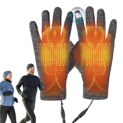 Beheizte Handschuhe für Herren Damen Unisex USB Elektrische Heizung Warme Handschuhe Bildschirmberührungsdesign Thermohandschuhe zum Skifahren Radfahren